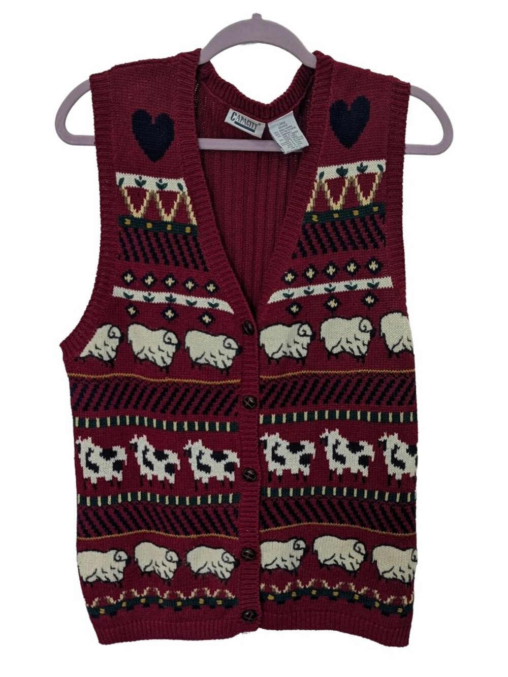 Capacity Vintage Sheep Sweater Vest
